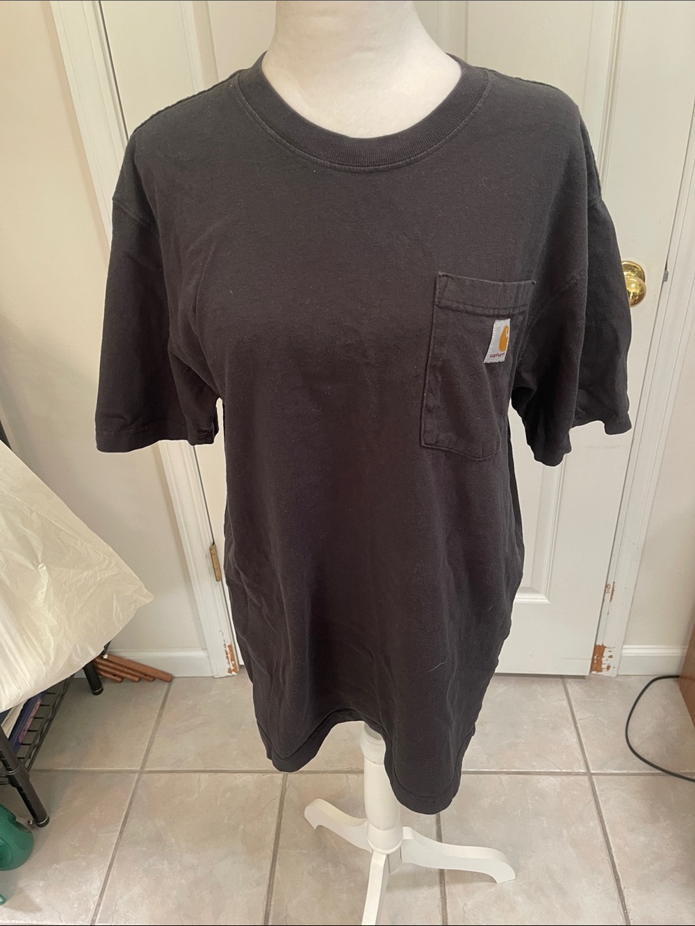 Carhartt Black Short-Sleeve Pocket Tee SZ S